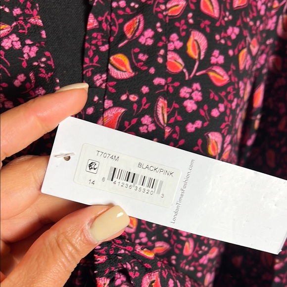 LONDON TIMES Smocked Tiered Dress - Picture 12 of 13